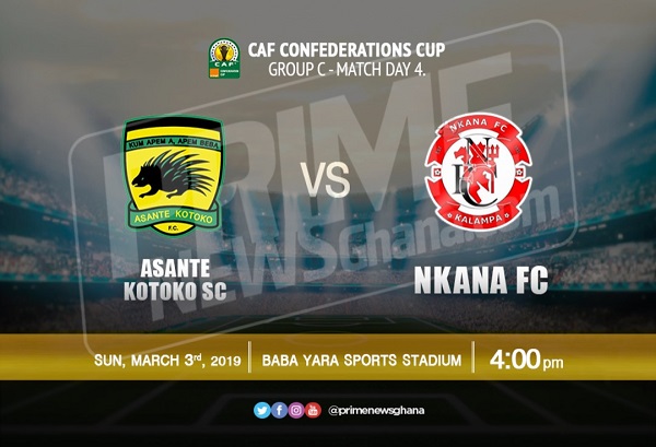 CAFCC: Kotoko vs Nkana: Preview, Kick off, TV channel & squad news