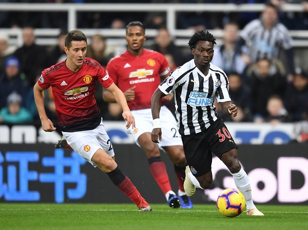 Christian Atsu shines in Newcastle defeat to Manchester United