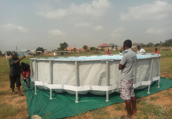 VIDEO&PHOTOS: Hearts Of Oak set-up temporal swimming pool at Pobiman training complex