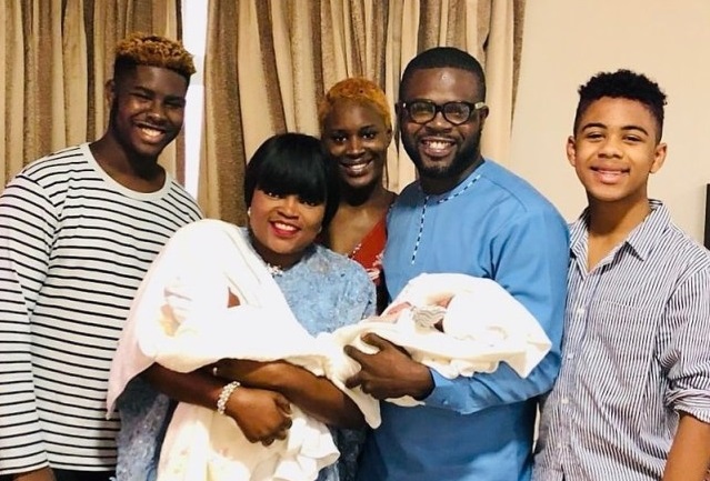 First photo of Funke Akindele twin boys