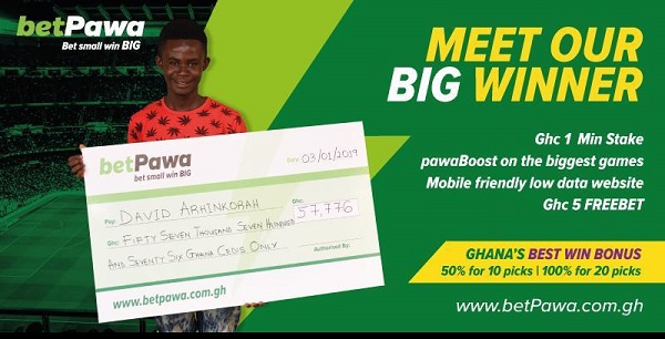 Bus conductor wins Ghc 57,776.93 to become betPawa Ghana’s first BIG winner of 2019