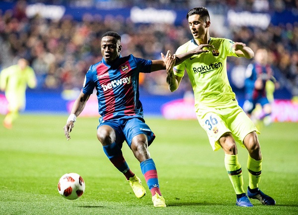 Ghanaians Abroad: Emma Boateng grabs assist in Levante' win over Barca as Dwamena watches from the bench 