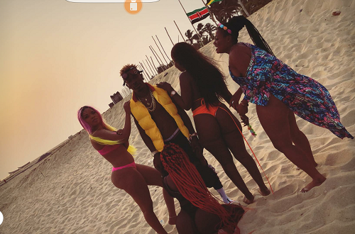 Shatta Wale on-set shooting video for 'island'