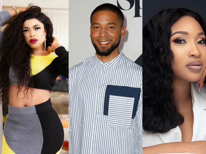 Tonto Dikeh and Bobrisky reacts to homophobic attack on Jussie Mollett