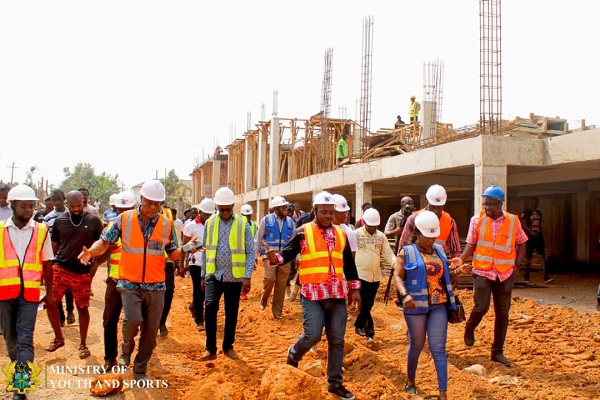Sports Minister inspects progress of work at Axim Youth and Sports Resource Centre