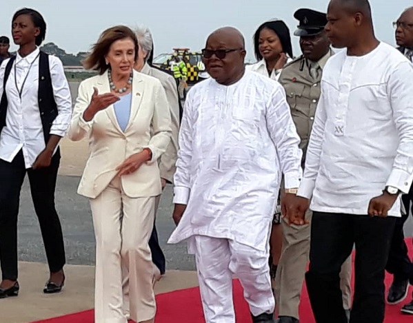 Speaker Pelosi and Prof. Mike Ocquaye