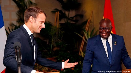 President of France Emmanuel Macron and President Akufo-Addo