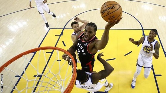  Leonard gives Toronto lead over Golden State in NBA Finals