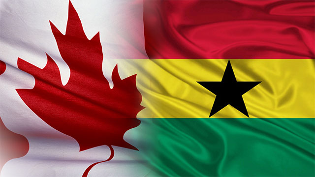 Canada & Ghana flag