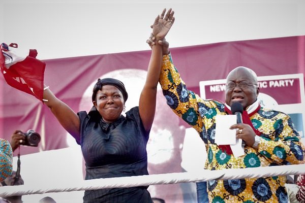 President Akufo-Addo and MP for Ayawaso West Wuogon, Lydia Alhassan