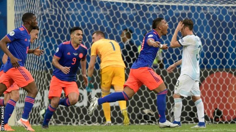 Substitute Roger Martinez - who plays for Mexico's Tigres - celebrates after scoring his side's opening goal