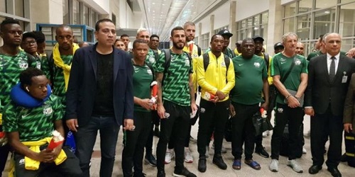 AFCON 2019: South Africa lands in Egypt for tournament