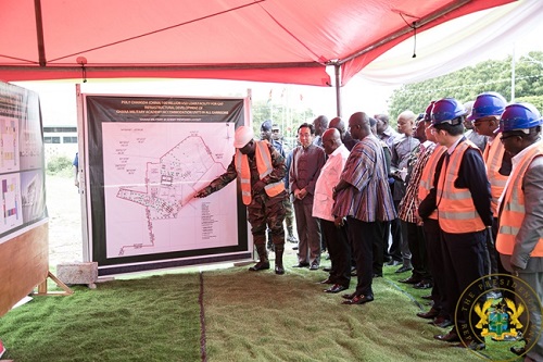 Akufo-Addo cuts sod for military project
