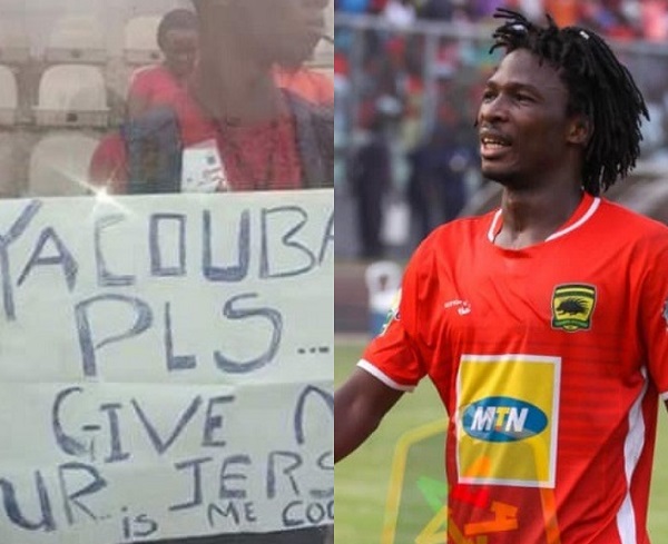 Yacouba responds to Kotoko fan holding placard asking for his jersey