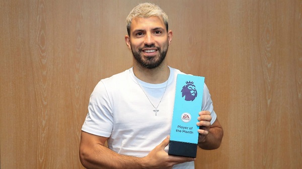EPL: Aguero, Guardiola named Player and Coach of The Month