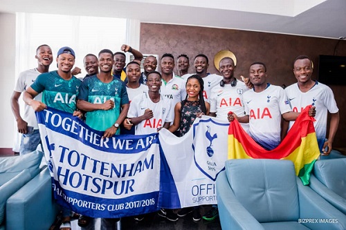 PHOTOS: Ghana Spurs share a happy moment with Victor Wanyama