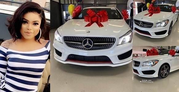 Bobrisky acquires new Mercedes-Benz for himself