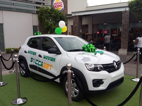 PHOTOS: SoccaBet gives away second car in Massive Promo