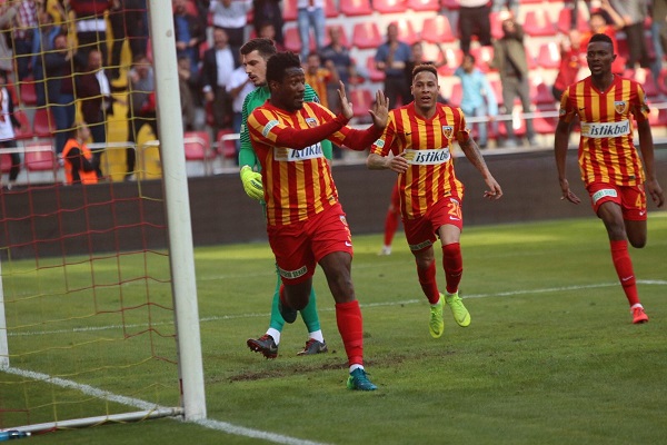 Asamoah Gyan scored a brace for Kayserispor