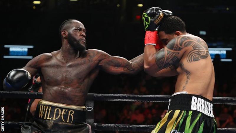 The only blip on Wilder's otherwise flawless record is a draw with Tyson Fury in December 2018