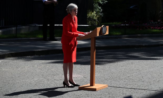 British Prime Minister Theresa May announces resignation