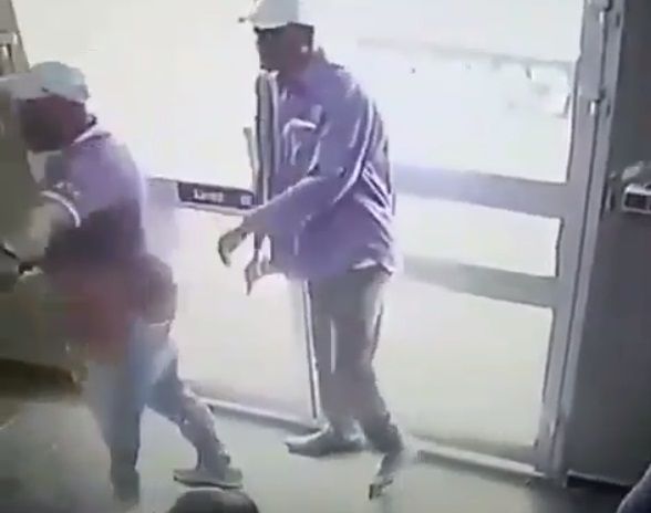 handicap men robbing a shop