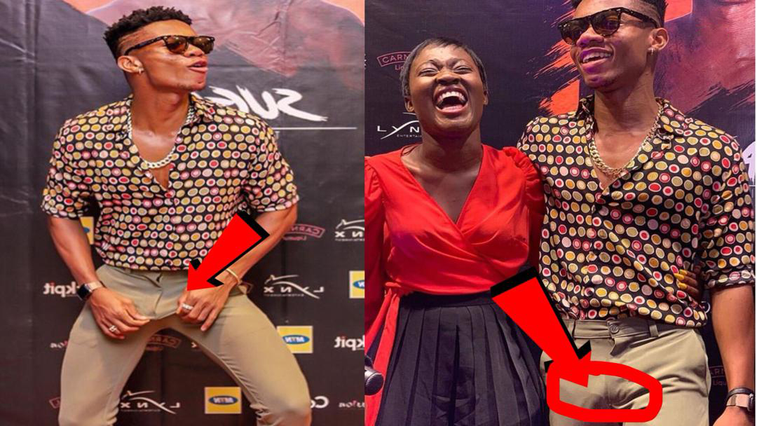 KiDi suffers wardrobe malfunction at Sugar album movie premiere