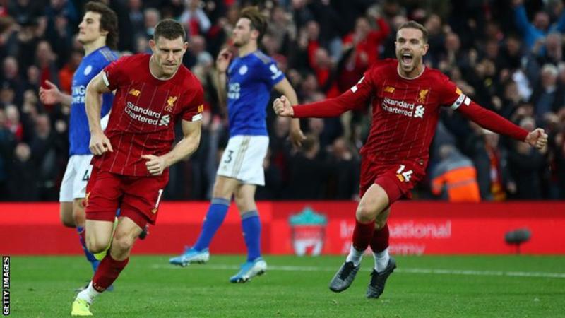 James Milner's penalty was the 34th time Liverpool have scored a 90th-minute winning goal in a Premier League match - at least nine more than any other side