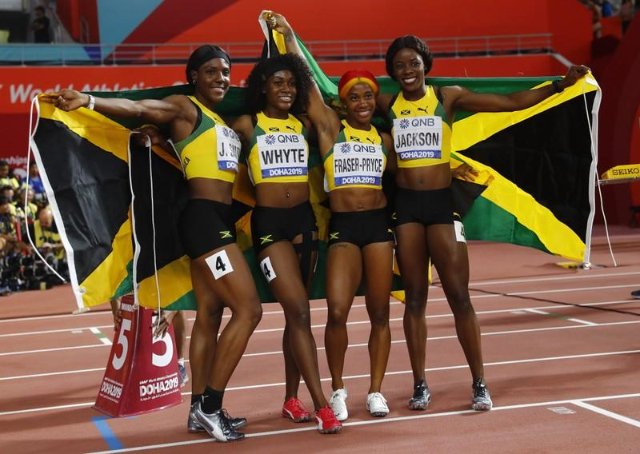 Jamaica beat Britain for women's relay gold