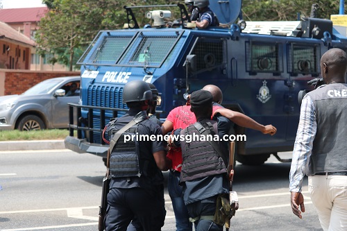 Police arrest law student protester