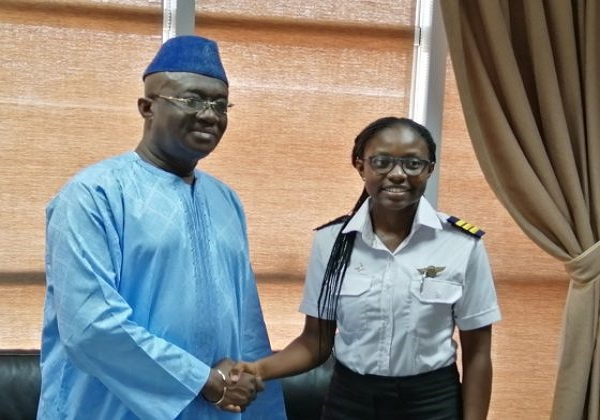 Ghana’s Aviation Minister Joseph Kofi Adda with Audrey Esi Swatson. Pic Credit: Business World Ghana