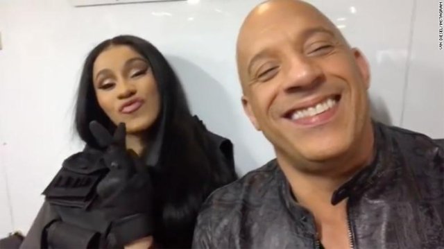 Cardi B and Vin Diesel 