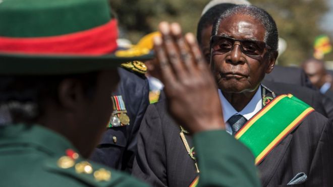 Mr Mugabe was a prominent figure during Zimbabwe's fight for independence