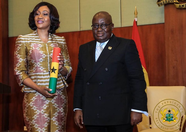 Prez. Akufo-Addo and EC boss Jean Mensah