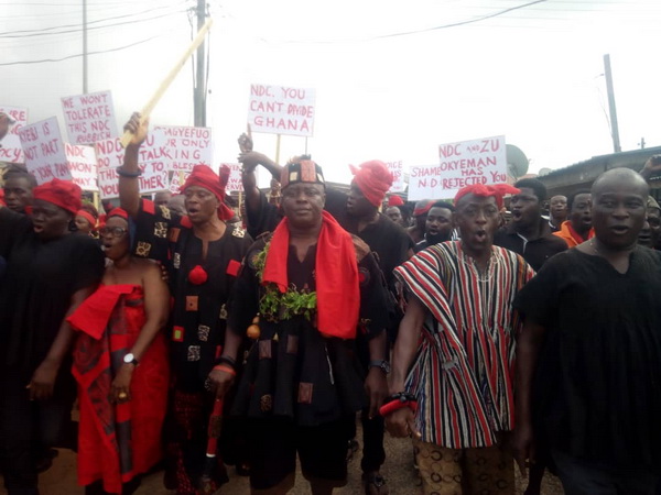 Okyeman stages protest against NDC