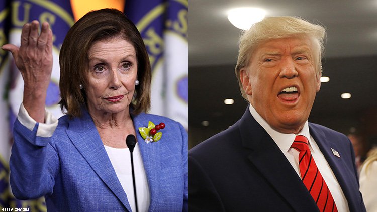 Nancy Pelosi and Donald Trump