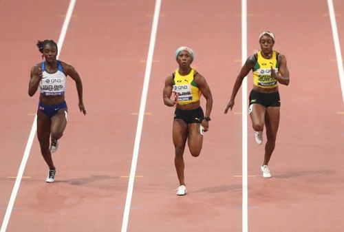Doha 2019: Fraser-Pryce beats Asher-Smith to win 100m gold