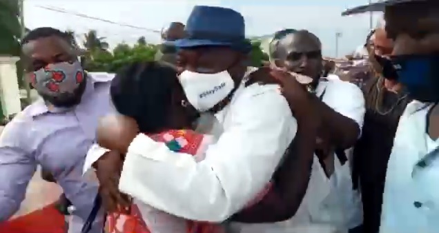  Carlos Ahenkorah hugging his supporters after winning NPP primaries