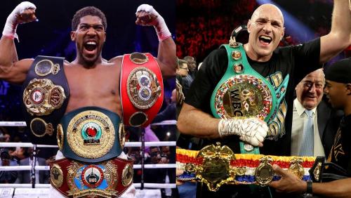 Anthony Joshua (left) Tyson Fury (right)