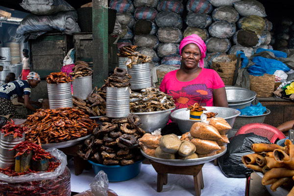 A trader in Ghana