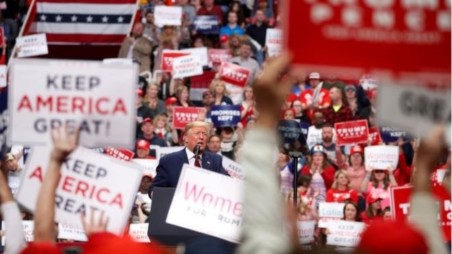 President Trump last held a campaign rally in early March