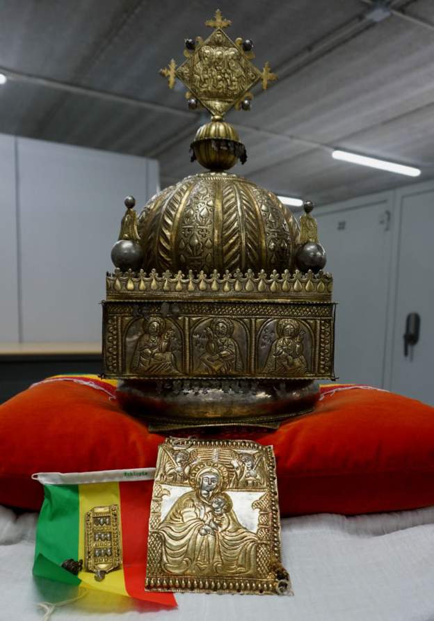 The crown was discovered in a flat in the Netherlands