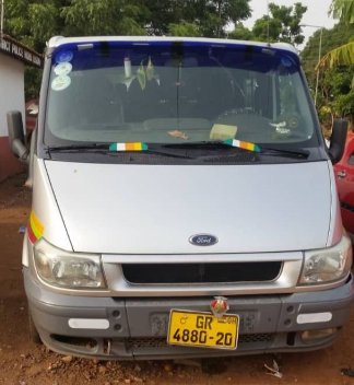 The commercial minibus involved in the incident
