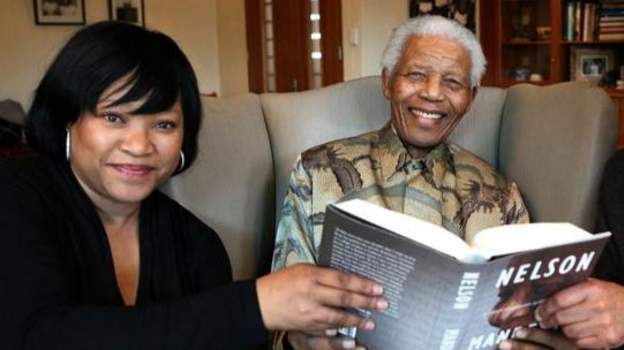 Zindi (left) and Nelson Mandela (right)