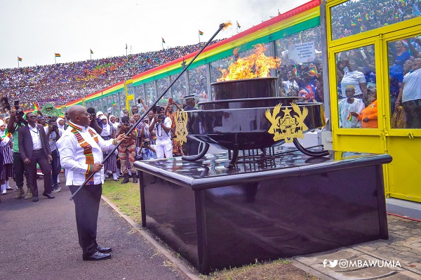 President Akufo-Addo at the 63rd Independence parade