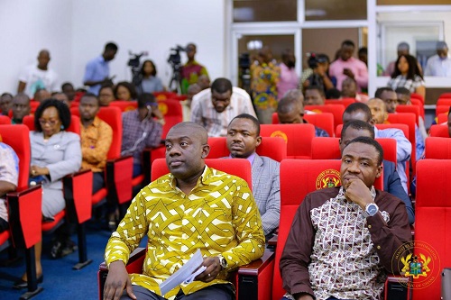 Minister for Information Kojo Oppong Nkrumah (left)