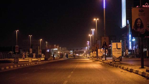 The streets of Sudan's capital Khartoum are empty during the curfew