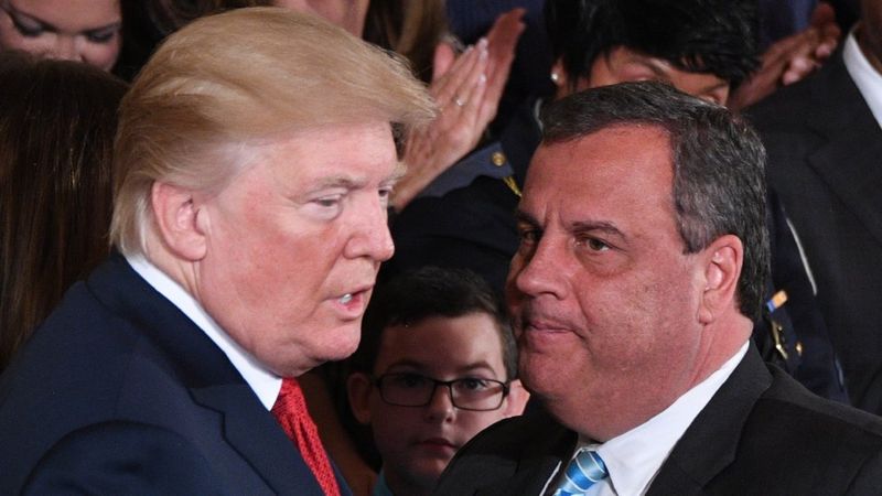 Chris Christie (right) is a longtime ally of President Trump