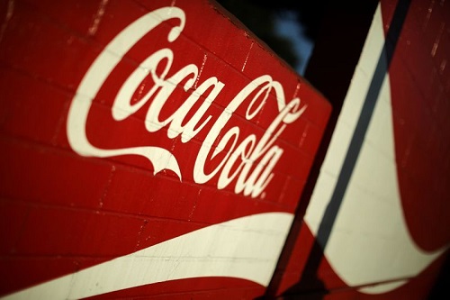 FILE PHOTO: The wall of the Coca Cola bottling plant is seen in Los Angeles, California, U.S. October 24, 2017. REUTERS/Lucy Nicholson