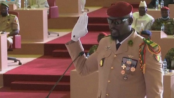 Col Mamady Doumbouya was sworn in as president less than a month after unseating Alpha Condé